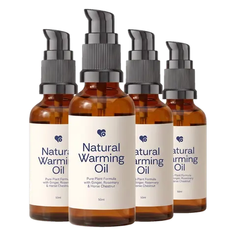 4 Natural Warming Oil Bottles